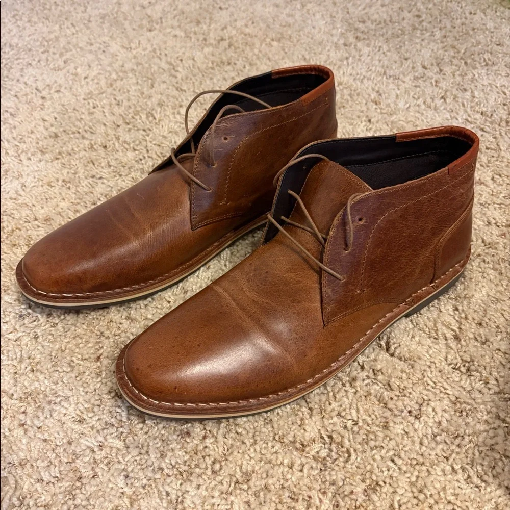 Men’s brown leather Steve Madden dress shoes